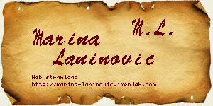 Marina Laninović vizit kartica